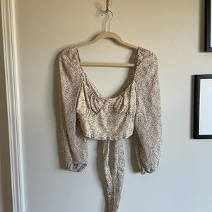 Tobi Tie Back Bustier Crop Top